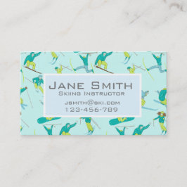 Tarjeta De Visita Profesor de esquí moderno y moderno
