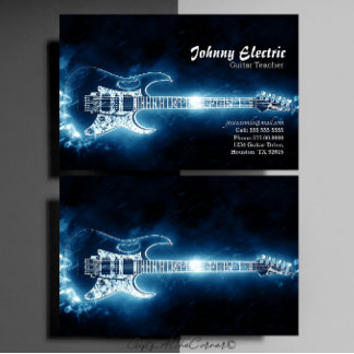 Tarjeta De Visita Profesor de guitarra eléctrica