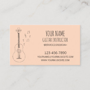 Tarjeta De Visita Profesor de guitarra Guitarista