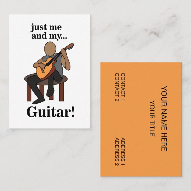 Tarjeta De Visita Profesor de Guitarra Guitarrista (Anverso / Reverso)