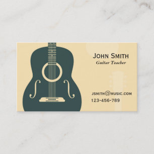 Tarjeta De Visita Profesor de guitarra Profesor de música autónomo
