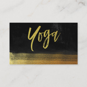 Tarjeta De Visita *~* Profesor de instructores de yoga * Black Gold 