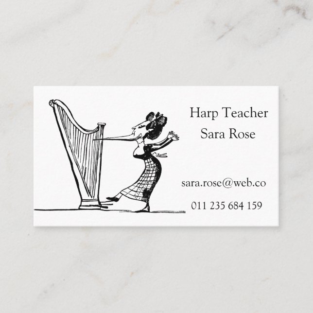 Tarjeta De Visita Profesor de la arpa (Anverso)