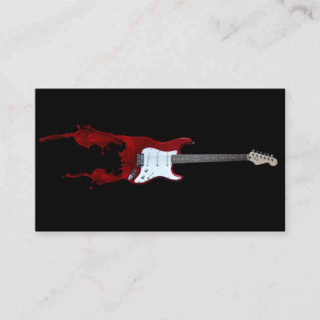 Tarjeta De Visita Profesor de la guitarra (Anverso)