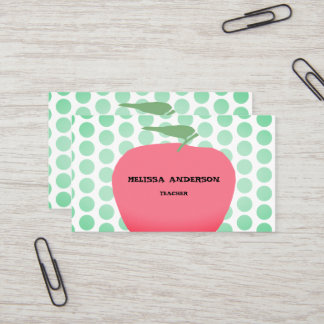 Tarjeta De Visita profesor de la manzana