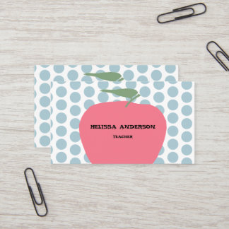 Tarjeta De Visita profesor de la manzana