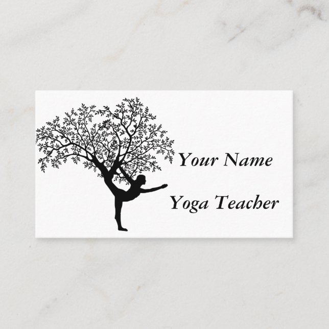 Tarjeta De Visita Profesor de la yoga (Anverso)