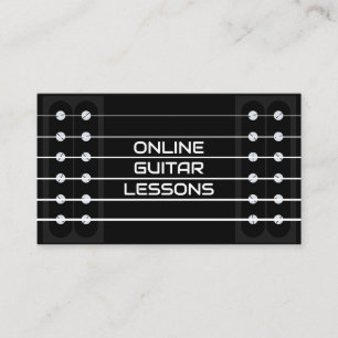 Tarjeta De Visita Profesor de Lecciones de Guitarra en Línea Instruc