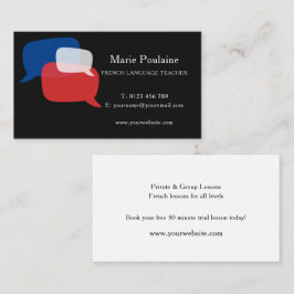 Tarjeta De Visita Profesor de Lengua Francesa