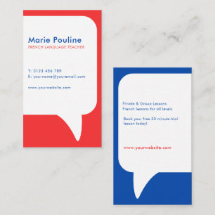 Tarjeta De Visita Profesor de Lengua Francesa
