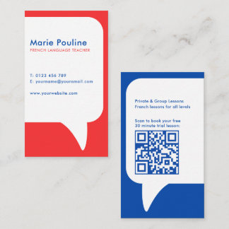 Tarjeta De Visita Profesor de Lengua Francesa