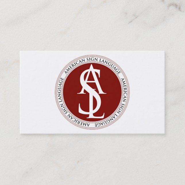 Tarjeta De Visita Profesor de Lenguaje Rótulo Americano (Anverso)
