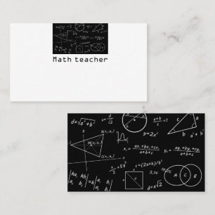 Tarjeta De Visita Profesor de matemáticas pizarra de matemáticas