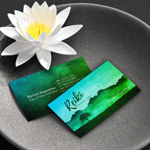 Tarjeta De Visita Profesor de Mediación de Yoga Maestro de Reiki Nat