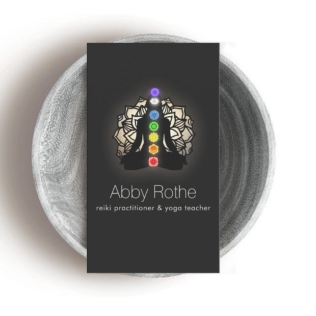 Tarjeta De Visita Profesor de Meditación y practicante de Reiki (Subido por el creador)