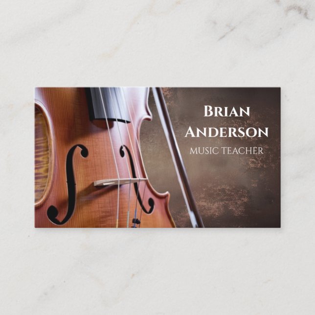 Tarjeta De Visita Profesor de música (Anverso)