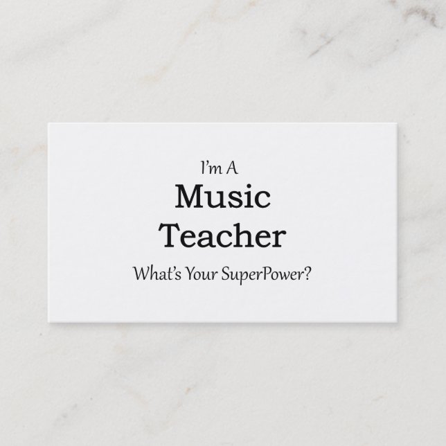 Tarjeta De Visita Profesor de música (Anverso)