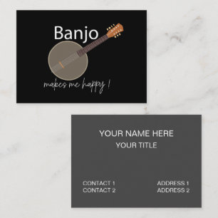 Tarjeta De Visita Profesor de Música Banjo