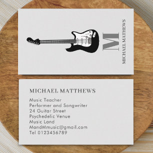 Tarjeta De Visita Profesor de música de guitarra