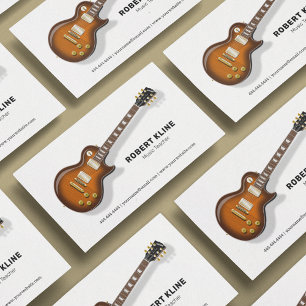 Tarjeta De Visita Profesor de música de guitarra eléctrica