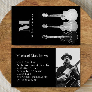 Tarjeta De Visita Profesor de música de guitarra Músico profesional 