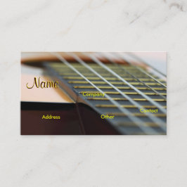 Tarjeta De Visita Profesor de música de la guitarra