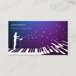 Tarjeta De Visita Profesor de música de piano