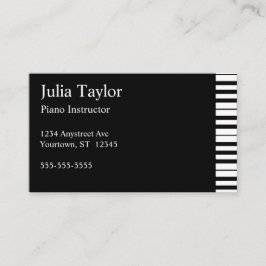 Tarjeta De Visita Profesor de música de piano y teclado