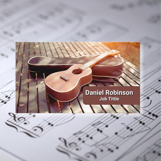 Tarjeta De Visita Profesor de Música de Ukulele (Subido por el creador)