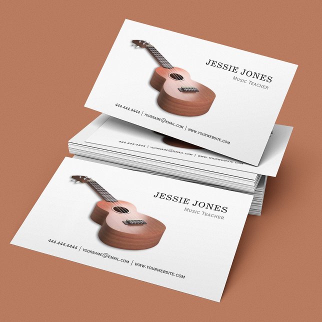 Tarjeta De Visita Profesor de música de Ukulele (Subido por el creador)