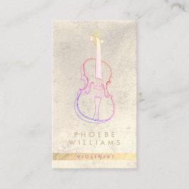 Tarjeta De Visita profesor de música de violín elegante