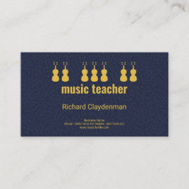 Tarjeta De Visita Profesor de música flotante creativo de los