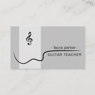 Tarjeta De Visita Profesor de música guitarra con músico acústico