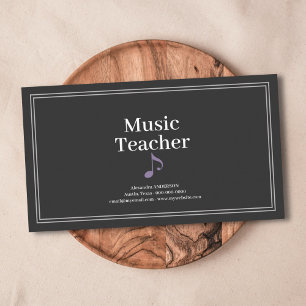 Tarjeta De Visita Profesor de Música Simple