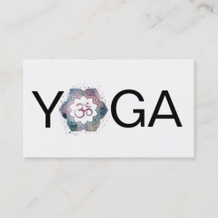 Tarjeta De Visita *~* Profesor de OM Aum Lotus Yoga Mandala
