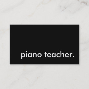 Tarjeta De Visita profesor de piano.