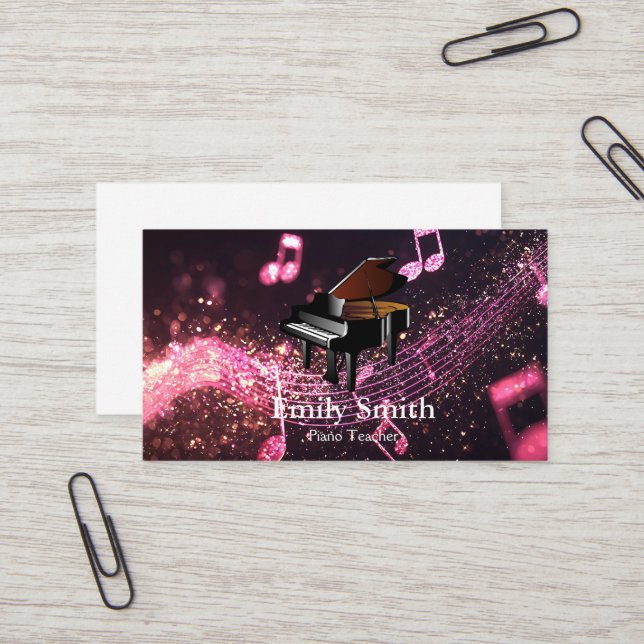 Tarjeta De Visita Profesor de piano (Anverso/Reverso In Situ)