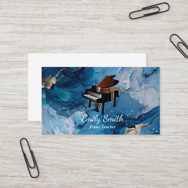 Tarjeta De Visita Profesor de Piano (Anverso/Reverso In Situ)