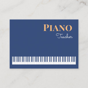 Tarjeta De Visita Profesor de Piano Moderno Teclado de Música Estilo