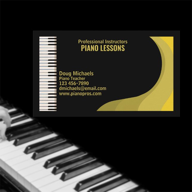 Tarjeta De Visita Profesor de piano profesional (Subido por el creador)