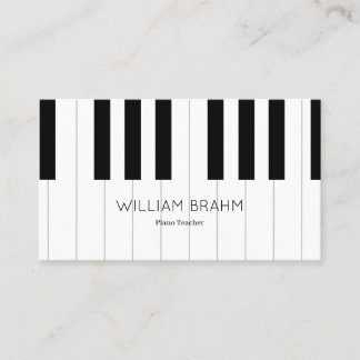 Tarjeta De Visita Profesor de piano/profesional pianista