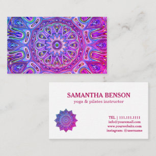 Tarjeta De Visita Profesor de Pilates Yoga Mandala