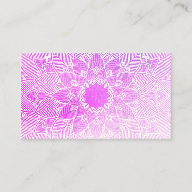 Tarjeta De Visita Profesor de Pilates Yoga Mandala (Anverso)
