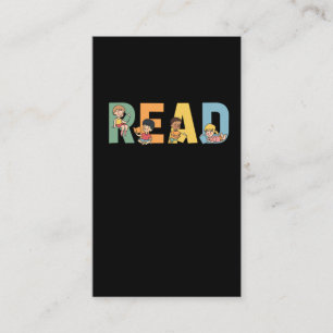 Tarjeta De Visita Profesor de Prek leyendo libro de educación infan