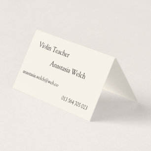 Tarjeta De Visita Profesor de violín