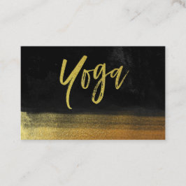 Tarjeta De Visita *~* Profesor de yoga Black Gold Modern