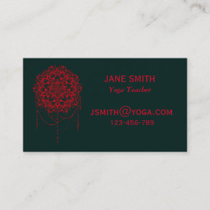 Tarjeta De Visita Profesor de yoga con estilo