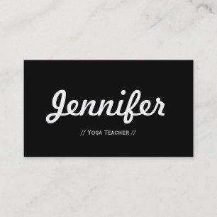 Tarjeta De Visita Profesor de yoga - Conciencia mínima simple