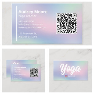 Tarjeta De Visita Profesor de Yoga Estudio de Yoga Moderno