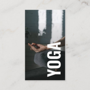 Tarjeta De Visita Profesor de Yoga Foto con Texto en Negrita